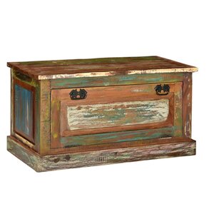 Banc banquette de rangement de chaussures 85 x 40 x 45 cm bois de récupération 02_0010853