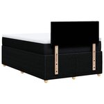 vidaXL Sommier à lattes de lit avec matelas noir 120x190 cm tissu