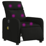 vidaXL Fauteuil de massage inclinable électrique Noir Tissu