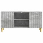 vidaXL Meuble TV 102 x 34 5 x 50 cm Gris béton Bois d'ingénierie