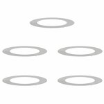 vidaXL Anneaux d'arbre plats 5 Pièces Argent Ø30 / 60 cm Acier galvanisé