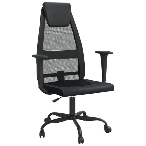 vidaXL Chaise de bureau réglable en hauteur noir