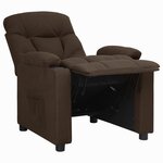 vidaXL Fauteuil inclinable Marron foncé Tissu