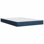 vidaXL Sommier à lattes de lit avec matelas Bleu 140x200 cm Tissu