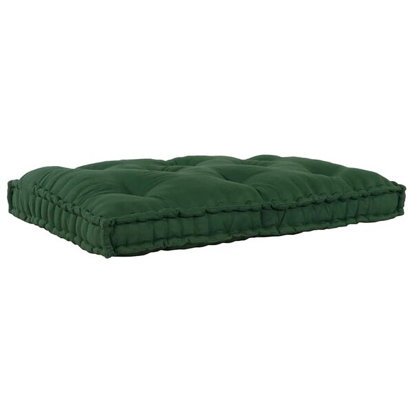 vidaXL Coussin de canapé sur palette Vert tissu