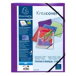 Chemise À Élastiques 3 Rabats Polypropylène Translucide Krea Cover - A4 - Couleurs Assorties - X 25 - Exacompta