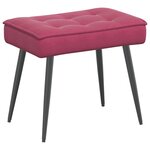 vidaXL Chaise de relaxation avec tabouret Bordeaux Velours