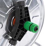vidaXL Enrouleur de tuyau mural pour tuyau de 50 m 1/2" acier