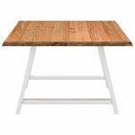 vidaXL Table à manger avec bord naturel 180x100x74cm bois massif chêne