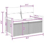 vidaXL Ensemble de canapé de jardin avec coussin 10 Pièces Noir