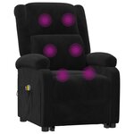 vidaXL Fauteuil de massage Noir Velours
