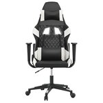 vidaXL Chaise de jeu de massage Noir et blanc Similicuir