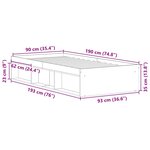 vidaXL Cadre de lit sans matelas noir 90x190 cm