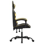 vidaXL Chaise de jeu Noir et doré Similicuir