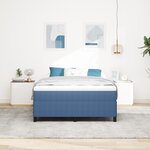 Cadre de lit vidaXL Bleu 140x190 cm en tissu côtelé