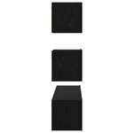 vidaXL Meuble TV mural 4 Pièces Chêne noir 80 x 30 x 30.5 cm