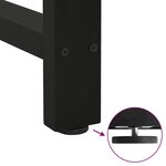 vidaXL Pieds de table à manger Noir 2 pièces 100x(72-73) cm Acier