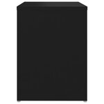 vidaXL Table de chevet noir 40x30x40 cm bois d'ingénierie