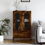 vidaXL Buffet haut chêne fumé 69 5x31x115 cm bois d'ingénierie