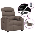 vidaXL Fauteuil inclinable électrique Taupe Tissu