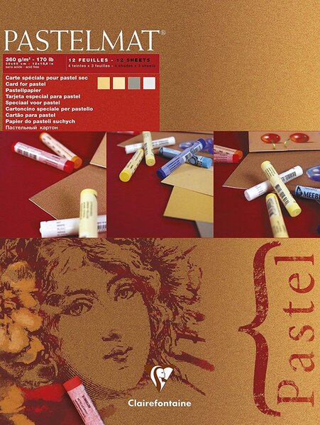 Bloc Pastelmat 12 Feuilles 360g 30x40cm Assortis 4 teintes CLAIREFONTAINE