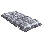 vidaXL Coussins de chaise à dossier bas lot de 6 motif à carreaux gris