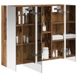 vidaXL Armoire Miroir de Salle de Bain Bois ancien 83 5 x 15 5 x 70 cm