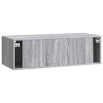 vidaXL Meuble TV mural Sonoma gris 99 x 41 x 30 cm Bois d'ingénierie