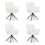 Lot 4 chaises oeuf modernes blanc