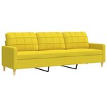 vidaXL Ensemble de canapés 2 Pièces coussins décoratifs jaune clair tissu