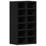 vidaXL Étagère à chaussures chêne noir 54x34x100 5 cm bois ingénierie