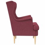 vidaXL fauteuil Bordeaux tissu