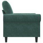 vidaXL Fauteuil Vert foncé 60 cm Velours