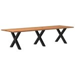 vidaXL Table à manger marron clair bois de chêne massif rectangulaire