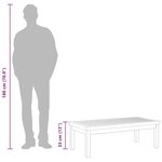 vidaXL Table basse 100x50x33 cm bois d'acacia massif