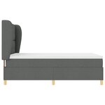 Lit à ressort vidaXL avec matelas gris foncé 160x200 cm en tissu