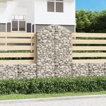 vidaXL Panier de gabions arqué 100x30x160/180 cm Fer galvanisé