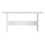 vidaXL Table à manger avec banc REINE blanc bois de pin solide