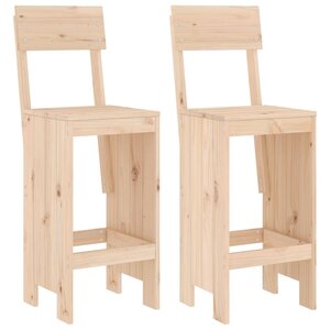 vidaXL Tabourets de bar lot de 2 40x48 5x115 5 cm bois massif de pin