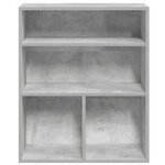 vidaXL Bibliothèque gris béton 60x30x71 5 cm bois d'ingénierie