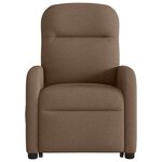 vidaXL Fauteuil de massage inclinable Marron Tissu