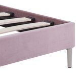 vidaXL Cadre de lit avec LED sans matelas rose tissu 180x200 cm
