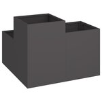 Jardinière vidaXL 100x100x60 cm Acier Noir