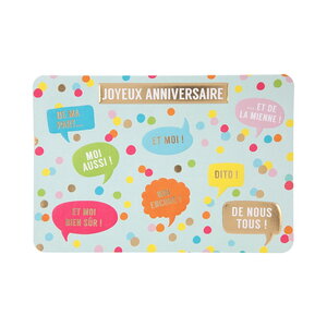 Carte de voeux - anniversaire - de la part ... De nous tous !