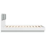vidaXL Cadre de lit sans matelas blanc 135x190 cm
