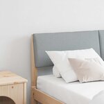 vidaXL Tête de lit capitonnée Gris clair 150 cm Pin massif