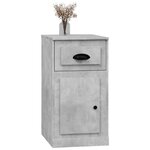 vidaXL Armoire latérale avec tiroir gris béton 40x50x75 cm