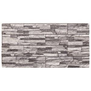 vidaXL Panneaux muraux 3D 10 Pièces gris clair 100x50 cm EPS