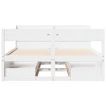 vidaXL Cadre de lit sans matelas blanc 140x200 cm bois de pin massif