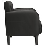 vidaXL Chaise de canapé avec accoudoirs noir 54 cm similicuir